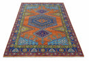 Hand Knotted Rust And Blue Traditional Multi Size Antique Wool Area Rug