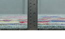 Vibrant colorful Gray And Ivory Hand Knotted Traditional Oushak wool Area Rug