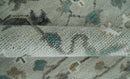 Gray and Ivory Traditional Oriental Oushak Hand Knotted wool Area Rug