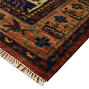 Wool Traditional Antique Style Wool Red and Blue Area Rug