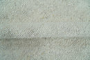 Modern Solid Design White Handwoven Wool Area Rug