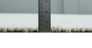 Modern Solid Design White Handwoven Wool Area Rug