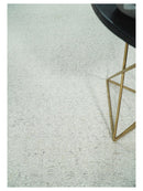 Modern Solid Design White Handwoven Wool Area Rug