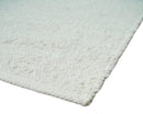 Modern Solid Design White Handwoven Wool Area Rug