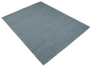 5x8 and 8x10 Braided Wool Solid Gray Hand Woven Soft Plush Area Rug