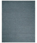 5x8 and 8x10 Braided Wool Solid Gray Hand Woven Soft Plush Area Rug