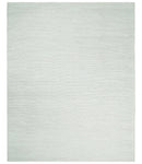 5x8 and 8x10 Braided Wool Solid White Hand Woven Soft Plush Area Rug