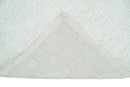 5x8 and 8x10 Braided Wool Solid White Hand Woven Soft Plush Area Rug