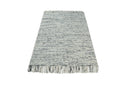 Hand Made Beige and Charcoal Wool Area Rug