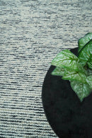 Hand Made Beige and Charcoal Wool Area Rug