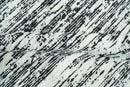Hand Made 5x8 Black and Ivory Wool Area Rug