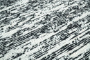 Hand Made 5x8 Black and Ivory Wool Area Rug