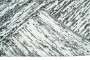 Hand Made 5x8 Black and Ivory Wool Area Rug