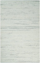 Modern Ivory and Gray Hand Made 5x8 Wool Area Rug