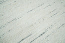 Modern Ivory and Gray Hand Made 5x8 Wool Area Rug