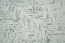 Modern Style Hand Tufted Blue and Ivory Area Rug