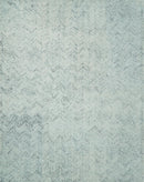 Modern Style Hand Tufted Blue and Ivory Area Rug