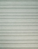 Modern Stripes Pattern Grey and Ivory Hand Tufted Wool Area Rug
