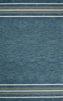 Modern Solid Design Blue Hand Tufted Wool Area Rug