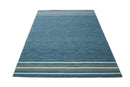 Modern Solid Design Blue Hand Tufted Wool Area Rug
