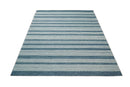 Blue Modern Stripes Pattern Hand Tufted Wool Area Rug