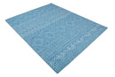 Blue Modern Contemporary Hand Tufted Wool Area Rug