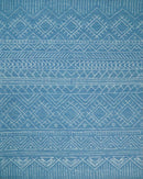 Blue Modern Contemporary Hand Tufted Wool Area Rug