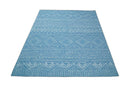 Blue Modern Contemporary Hand Tufted Wool Area Rug