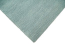 Modern Solid Blue Design Handmade Wool Area Rug