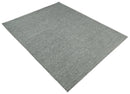 Handwoven Modern Solid Gray Wool Area Rug