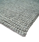 Handwoven Modern Solid Gray Wool Area Rug