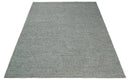 Handwoven Modern Solid Gray Wool Area Rug