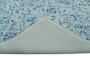 Traditional Style Blue Hand Tufted Wool Area Rug