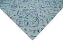 Traditional Style Blue Hand Tufted Wool Area Rug