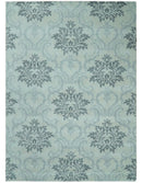 Hand Tufted Modern Ivory and Gray Wool Area rug