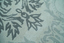 Hand Tufted Modern Ivory and Gray Wool Area rug
