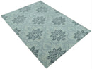 Hand Tufted Modern Ivory and Gray Wool Area rug