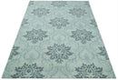 Hand Tufted Modern Ivory and Gray Wool Area rug
