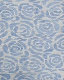 Blue And Silver Modern Style Hand Tufted Wool Area rug