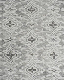 Ivory And Gray Modern Style Hand Tufted Wool Area rug