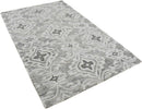 Ivory And Gray Modern Style Hand Tufted Wool Area rug