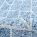 Modern Contemporary Blue Hand Tufted Wool Area rug