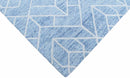 Modern Contemporary Blue Hand Tufted Wool Area rug