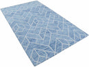 Modern Contemporary Blue Hand Tufted Wool Area rug