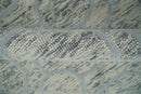 Modern Beige and Silver Hand Tufted Wool Area Rug