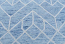 Modern Contemporary Blue Hand Tufted Wool Area rug