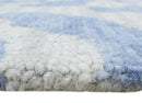 Blue And Silver Modern Style Hand Tufted Wool Area rug