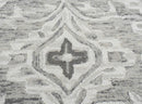 Ivory And Gray Modern Style Hand Tufted Wool Area rug