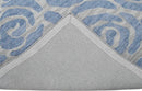 Blue And Silver Modern Style Hand Tufted Wool Area rug