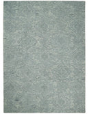 Silver And Beige Modern Style Hand Tufted Wool Area Rug